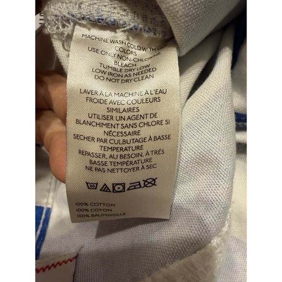 BDG Joey Striped Straight Leg Pants Blue White Wide Crop Sz 28 Urban Out NWT - Picture 10 of 11